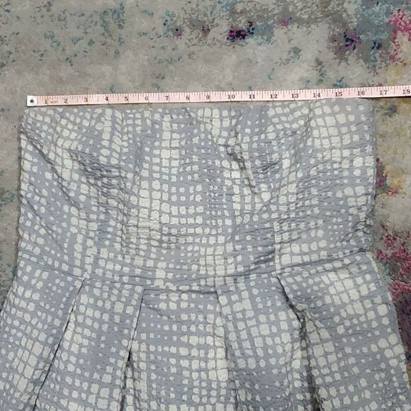 J. Crew Seersucker Cotton Strapless Dress Size 12 - Picture 10 of 11